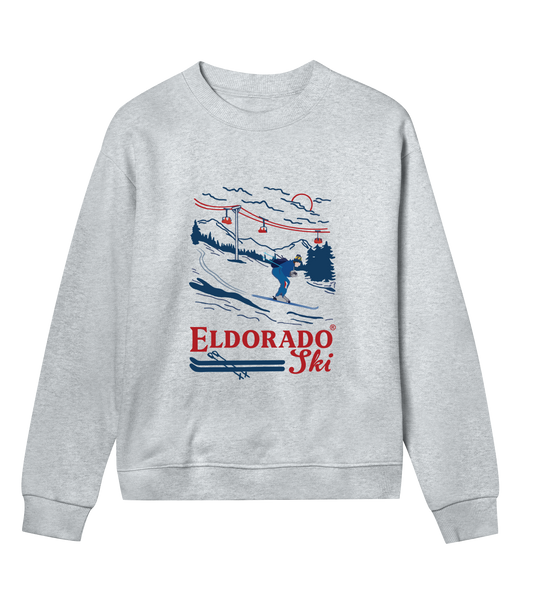 Dam - Sweatshirt Downhill Skier - Grå