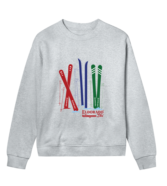 Dam - Sweatshirt Skis - Grå