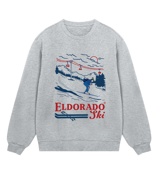 Herr - Sweatshirt Downhill Skier - Grå